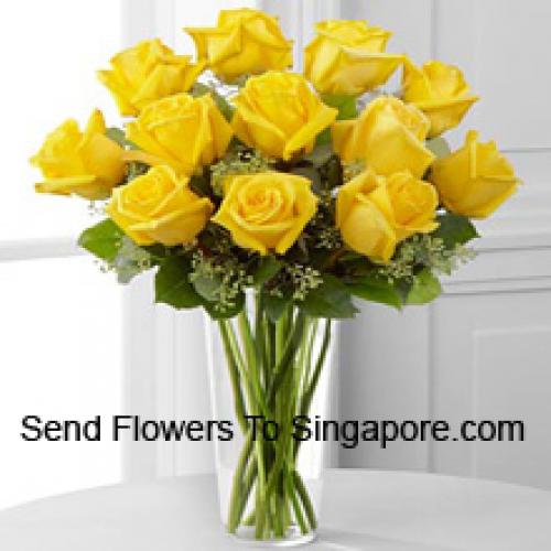 Pretty 12 Yellow Roses