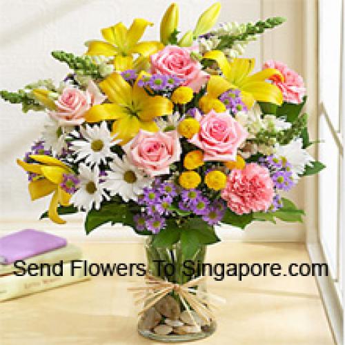 Elegant Assorted Flowers in Vase